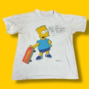 Vintage 80s I'm Bart Simpson Who the Hell Are you Tee Shirt Distressed Sz M